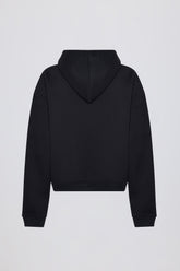 Appliqué Oversized Hoodie in Black